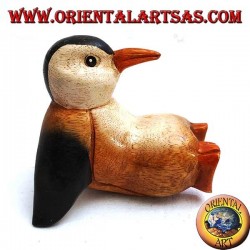 Pinguïn in gekleurd suarhout (klein)