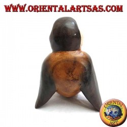 Penguin in colored suar wood (large)