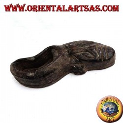 Tribal mask shaped ashtray made of Teak wood