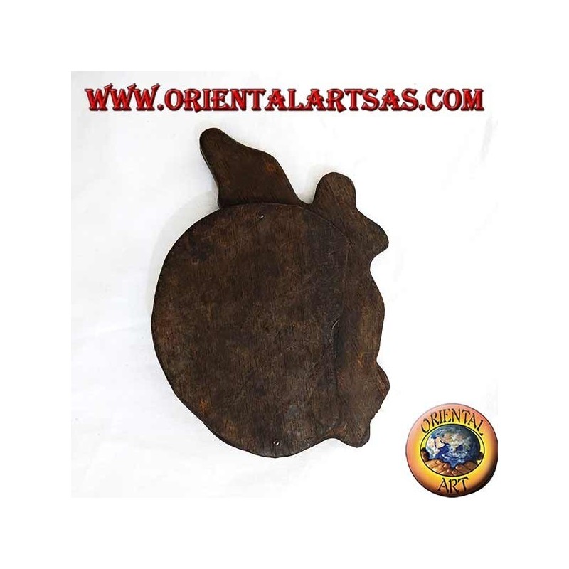 Krokodilaschenbecher aus Teakholz