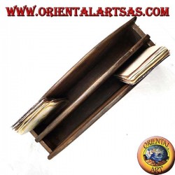 Mailbox with two pockets in ebony wood (large)