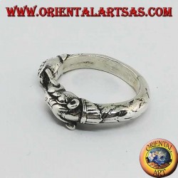 Silberring mit Panther (Ouroboros)