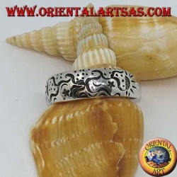 Silberring mit Astralgravuren