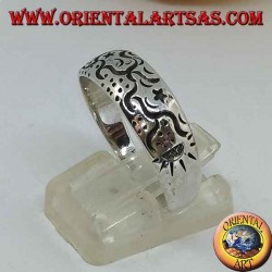 Silberring mit Astralgravuren
