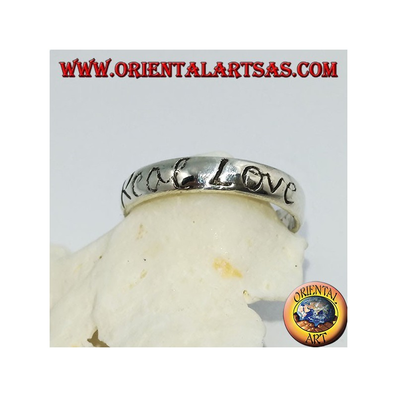 Ring in Silber mit Gravur "Real Love"