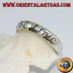 Anillo en plata con grabado "Real Love"