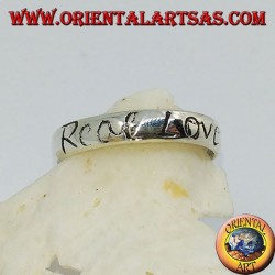 Anillo en plata con grabado "Real Love"