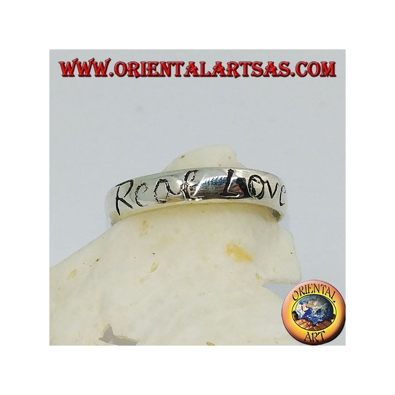 Bague en argent avec gravure "Real Love"