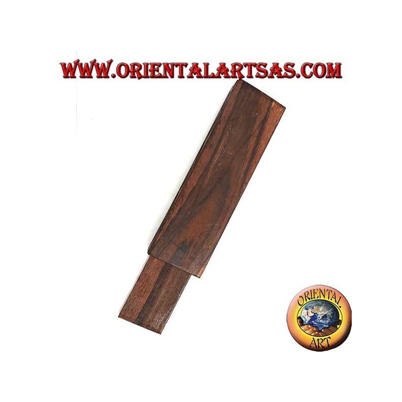 Boîte rectangulaire à ouverture coulissante en bois d'ébène (grand)