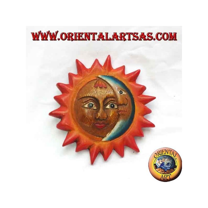 Wall and sun in warm colors and blue (small)