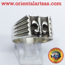 Anello simbolo del giglio in Argento 925