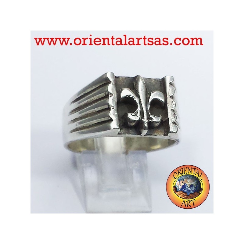 Anello simbolo del giglio in Argento 925