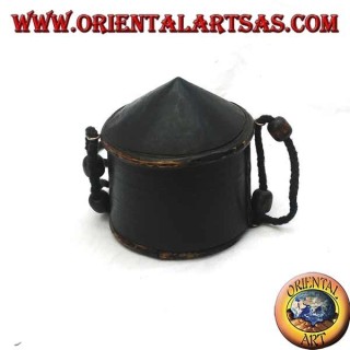 Boîte cylindrique et sac rigide en écorce d'arbre et bambou