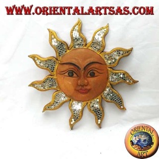 Sonne mit Wandspiegeln aus Suarholz (mittel)