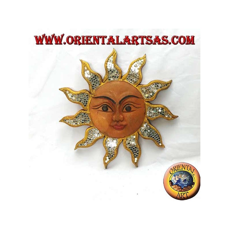 Sol con espejos de pared en madera de suar (mediano)