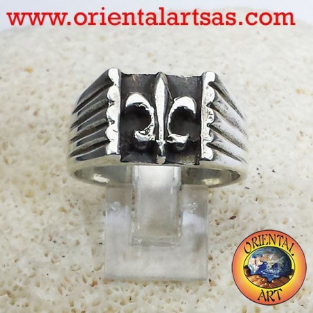 Anello simbolo del giglio in Argento 925