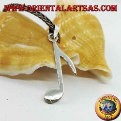 Colgante de plata nota musical croma alargada