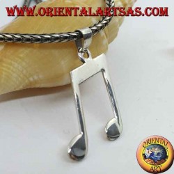 Colgante de plata par de cromos (notas musicales)