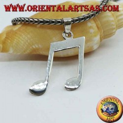 Pendentif en argent paire de chromes (notes de musique)