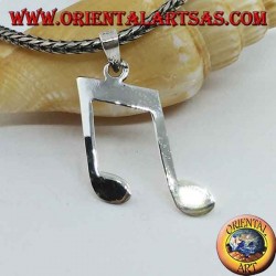 Silver pendant pair of chromes (musical notes)