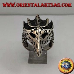 Bague en argent en forme de tête de corbeau (grande)