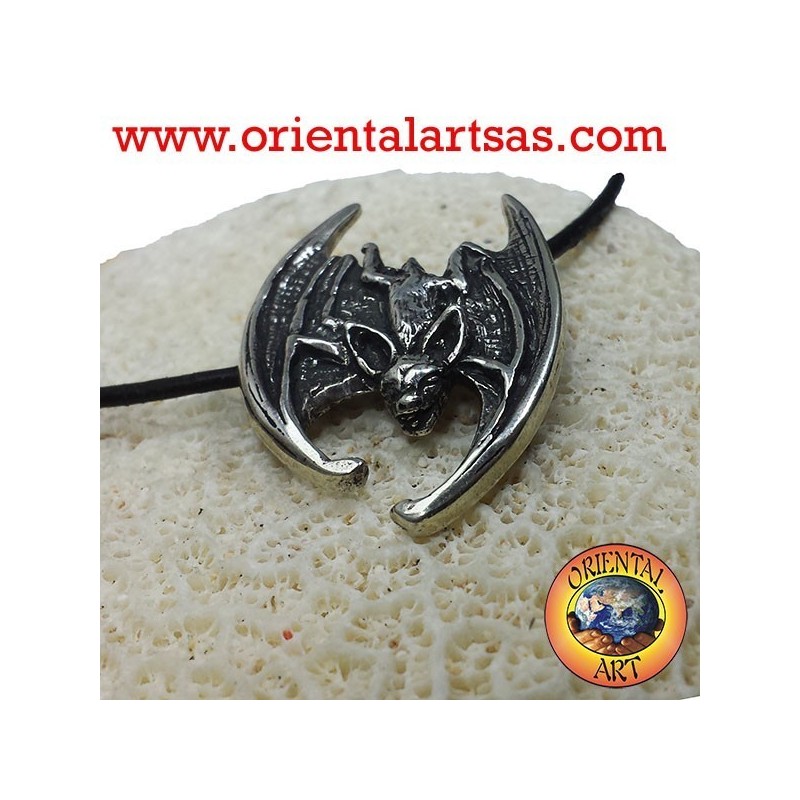 Pendentif Bat avec la tête baissée argent