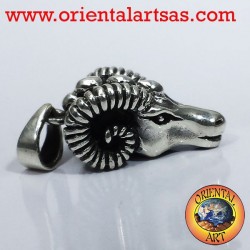 Pendant head of Aries RAM silver