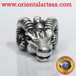 Pendant head of Aries RAM silver