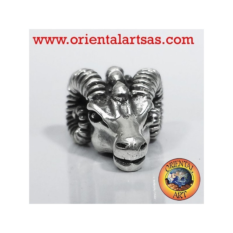 Tête de Pendentif de Bélier RAM argent