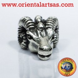 Pendant head of Aries RAM silver