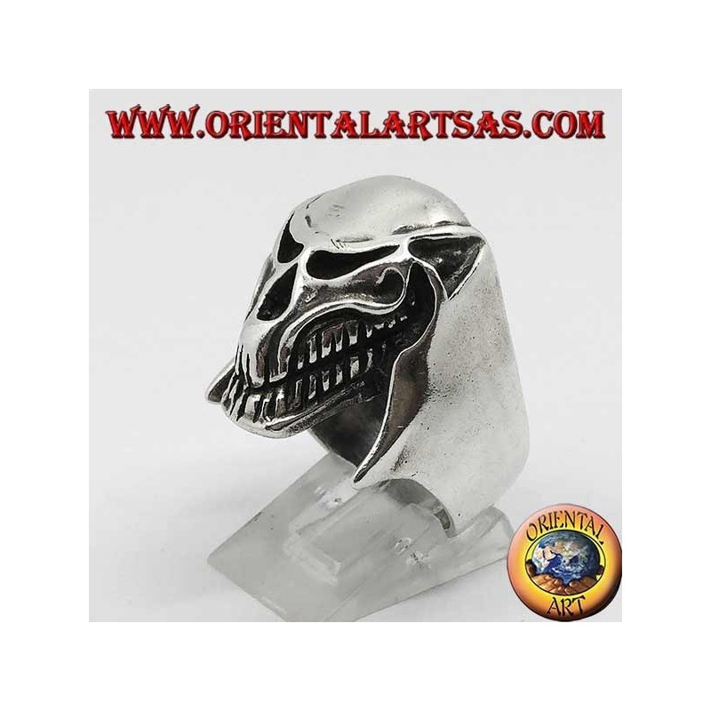 Silver ring alien skull (predator)