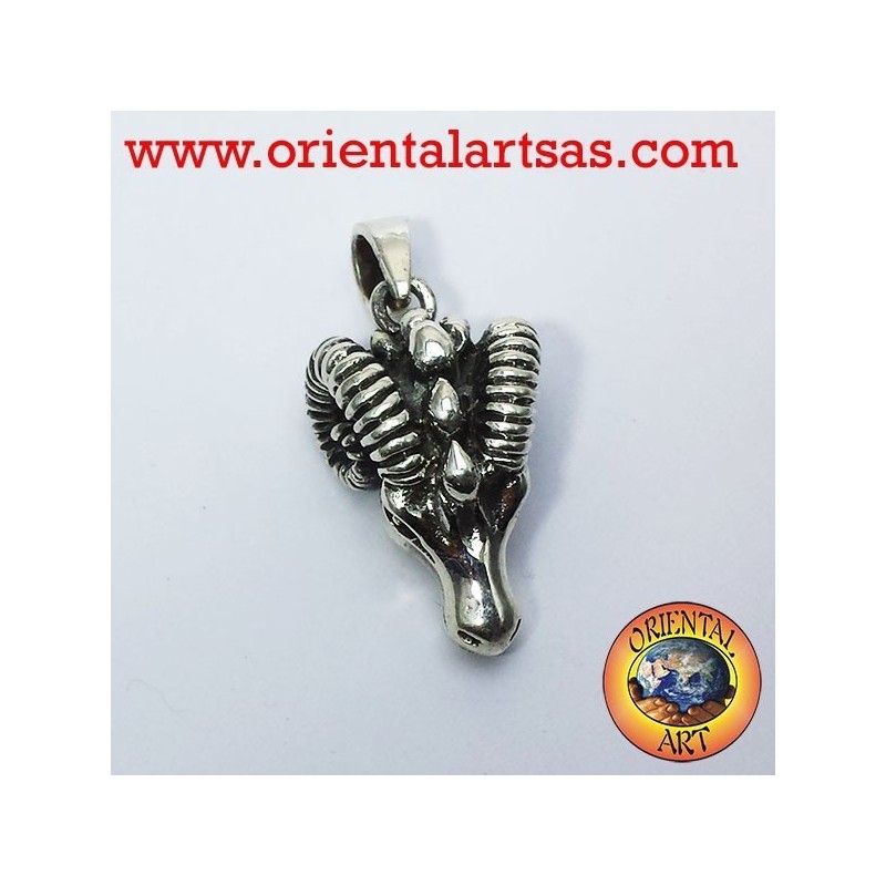 Pendant head of Aries RAM silver