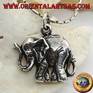 Pendentif en argent en forme d'éléphant indien