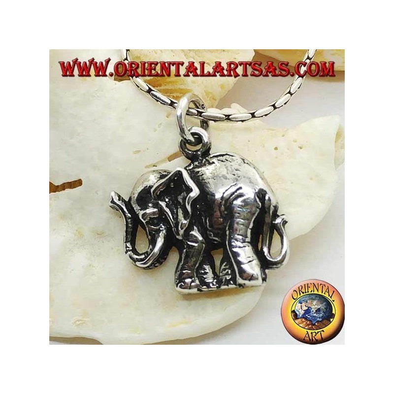 Pendentif en argent en forme d'éléphant indien