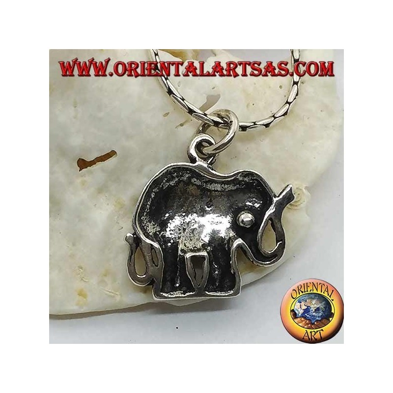 Pendentif en argent en forme d'éléphant indien