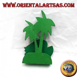 Hawaiian style letter / napkin holder with fish in balsa wood (orange, yellow)