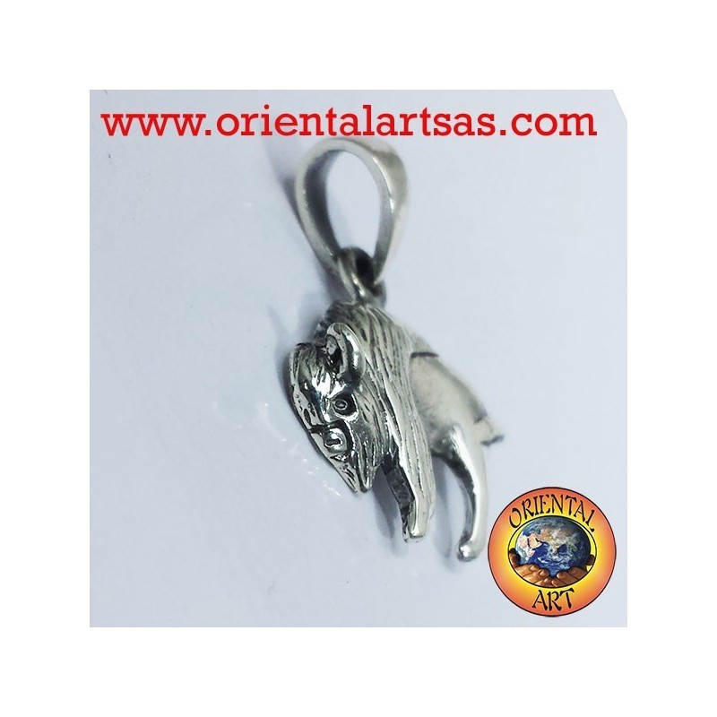 American Bison pendant in silver