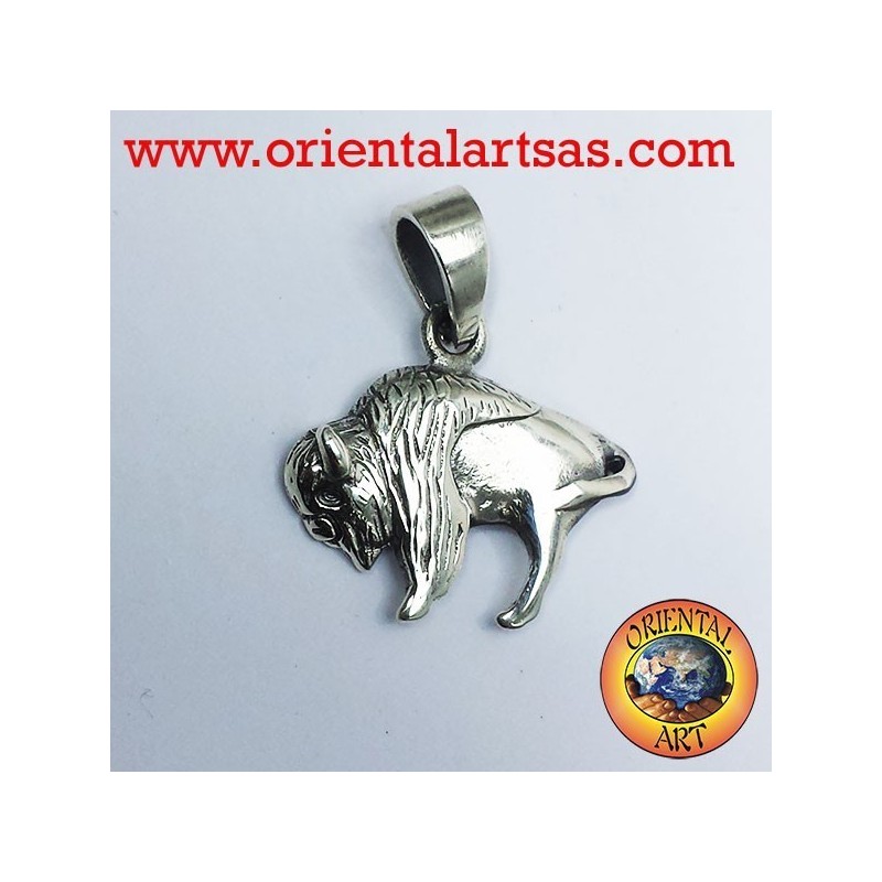 Ciondolo Bisonte Americano in argento