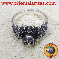 anneau crâne avec moteur aigle Harley Davidson