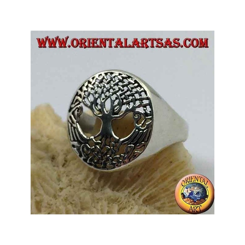 Bague arbre de vie en argent (moyen)