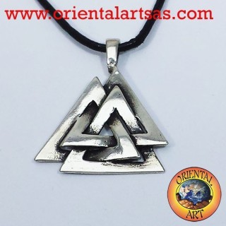 The Valknut Pendant Celtic or Odin's knot silver