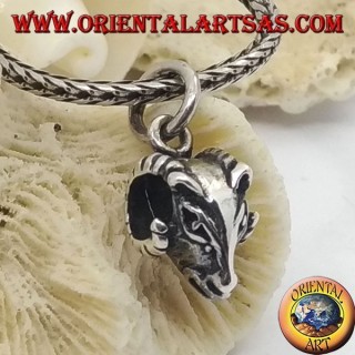 Pendentif en argent tête de Bélier perforée (petite)