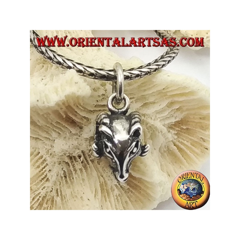Pendentif en argent tête de Bélier perforée (petite)