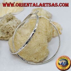 50 mm Diamantkreis Silberohrringe.