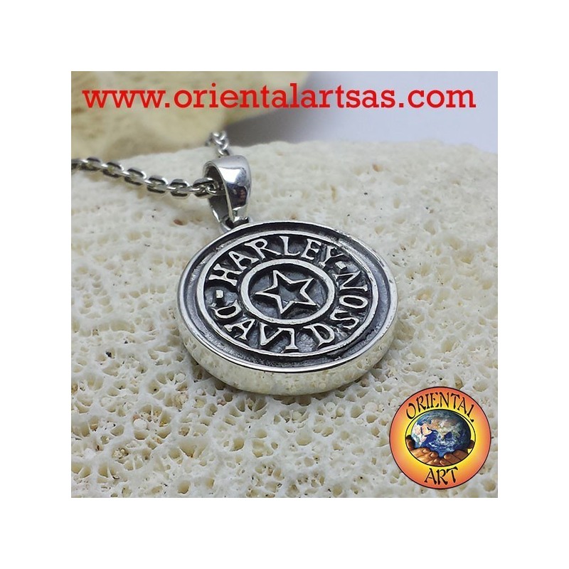 Harley Davidson with pendant in silver star 925