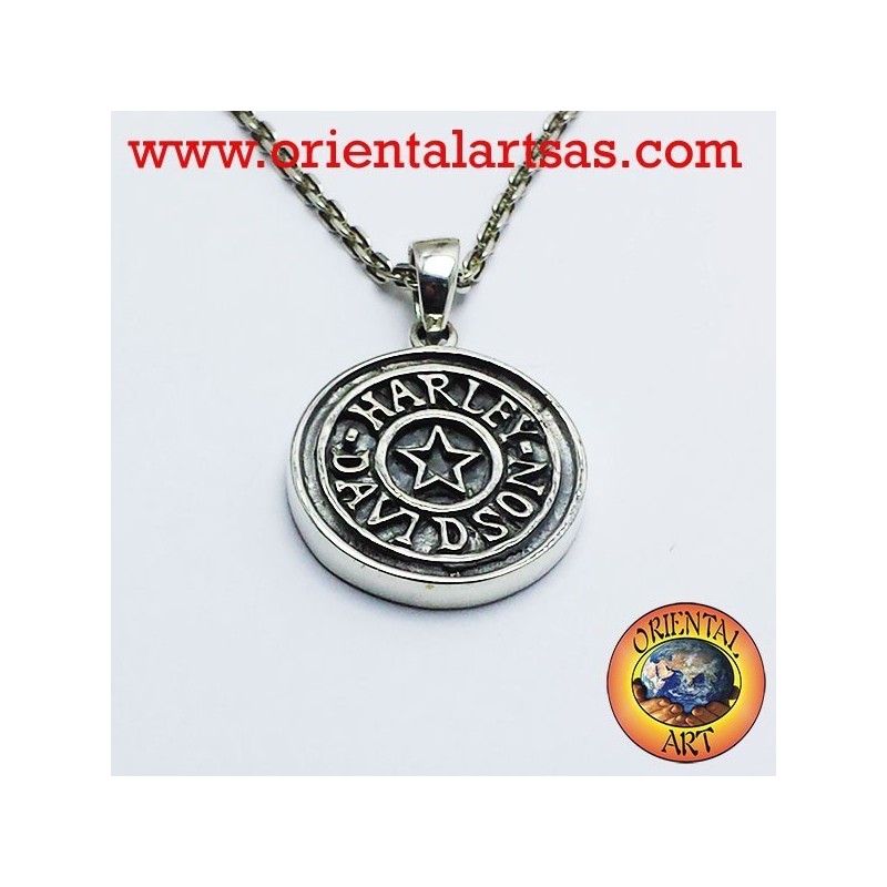 Harley Davidson with pendant in silver star 925