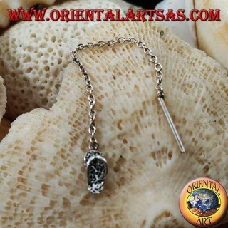Pendientes de plata con chanclas de 6 cm.