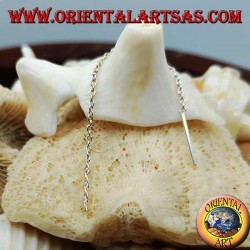 Boucles d'oreilles chaîne en argent avec hélice d'ADN de 6 cm