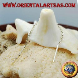 Boucles d'oreilles chaîne en argent avec hélice d'ADN de 6 cm