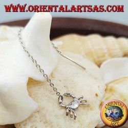 Pendientes de plata con cangrejo de 6 cm.